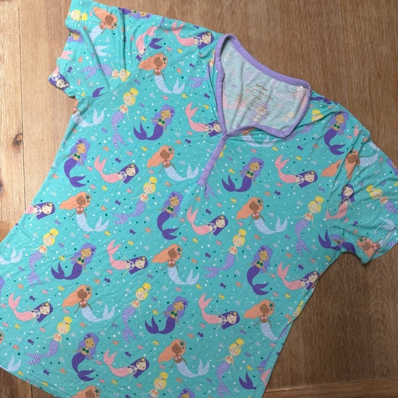 (Set of 2) Little Sleepies Women's Short Sleeve Pajama Tops M - Picture 5 of 6